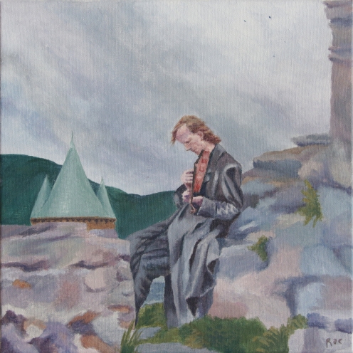 Hannah Rae Peterson | Fiddler on the Ruins | Acrylic on canvas